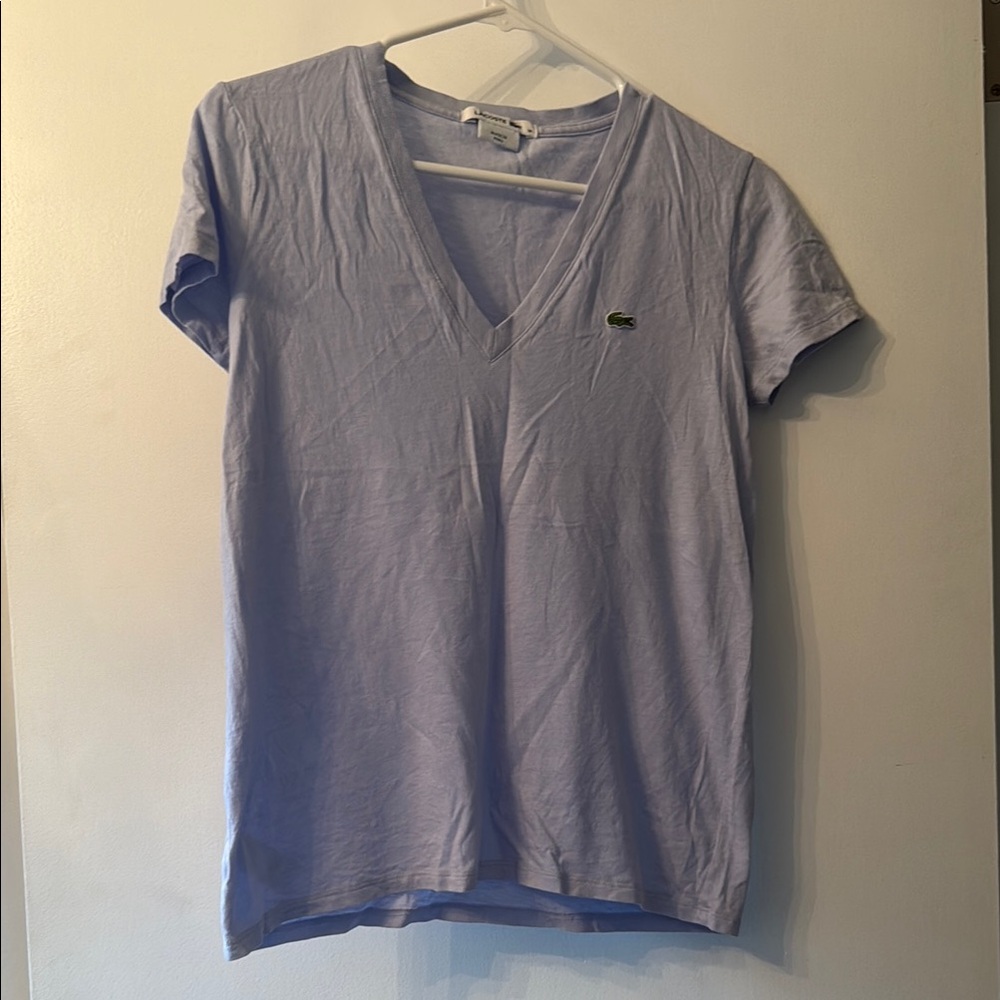 Lacoste Gray Fitted Short Sleeve Tee